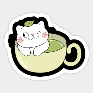 Matcha cat Sticker